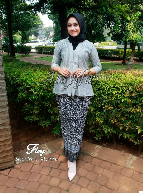 ASS&gt; SET KEBAYA FLOY - BAJU PESTA WANITA - KEBAYA BRUKAT IMPOR - OUTFIT KEBAYA MODERN - KEBAYA BUSUI