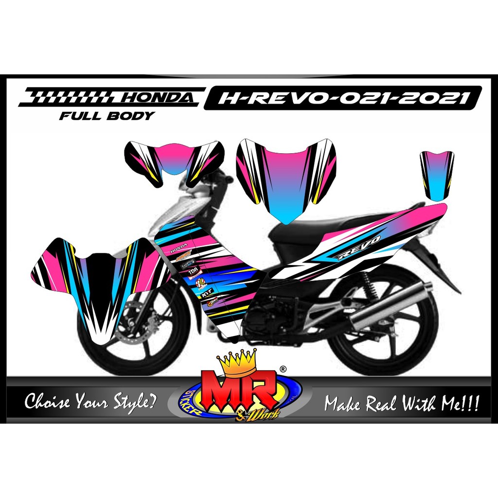 Jual Decal Stiker Variasi Fullbody Modifikasi Motor Honda Revo Decal Racing Indonesia Shopee Indonesia