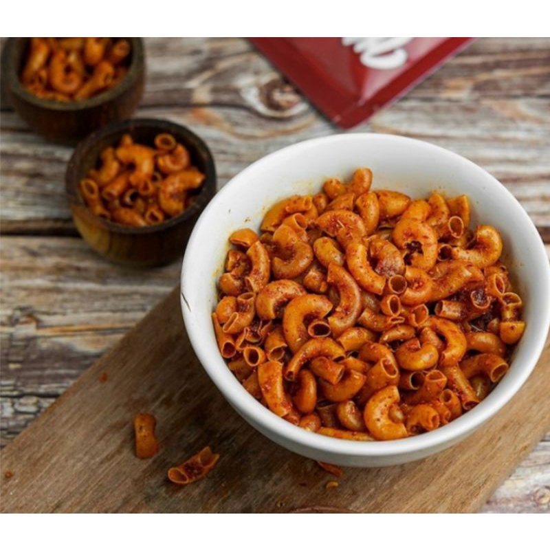 

makaroni bantet pedas daun jeruk Snack makaroni cemilan enak makanan ringan makaroni bantet promo