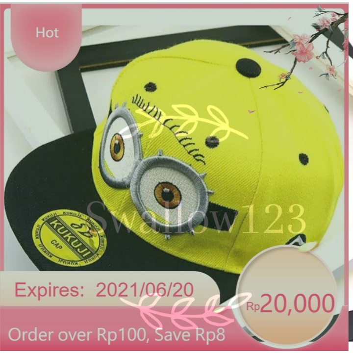BUKIKLONTIAK11 Topi anak laki laki snapback karakter minion terbaru topi snapback super hero topi an
