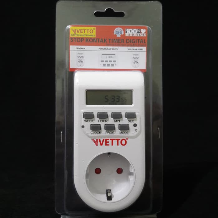Timer (Stop kontak pengukur waktu) Digital Vetto