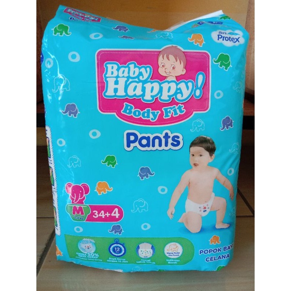 Baby Happy Body Fit Pants Popok Anak Dan Bayi Size M 34+4 pcs