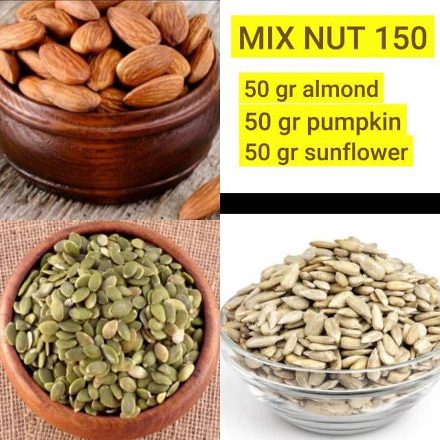 

ALMOND/PUMPKIN/SUNFLOWER SEED/MIX NUT 150GR