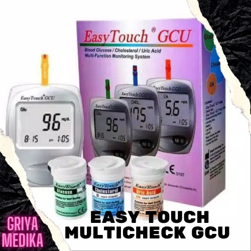 Alat Cek Easy Touch GCU 3 in 1 Gula Darah, Kolesterol, Asam Urat