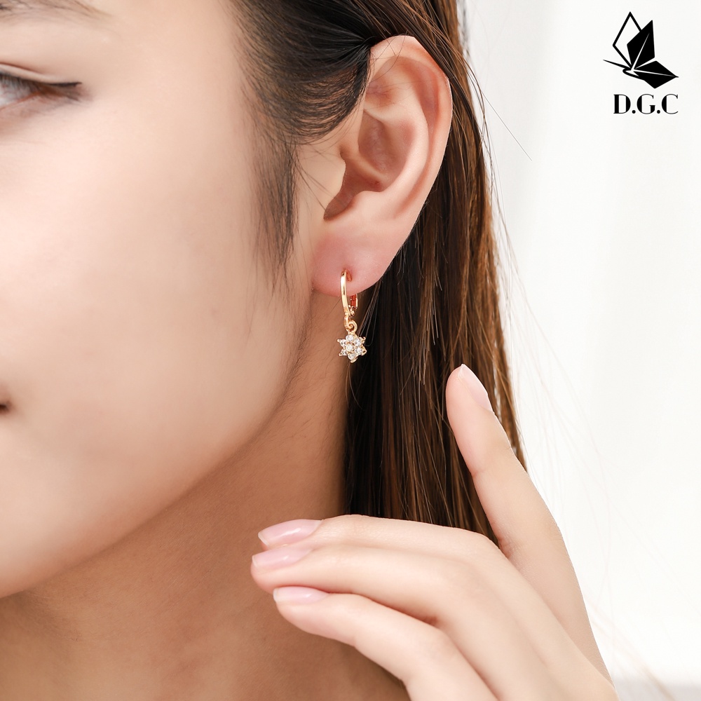 ♥✅COD✨Anting Korea Titanium Wanita Fashion Bunga Earrings Premium Aksesoris Tusuk Murah D138