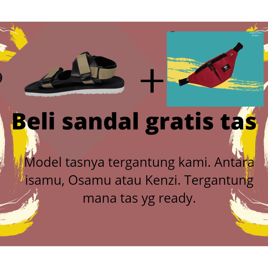 Touchpoint Prau- Sandal Gunung/Sandal Traveling/Tuf/Pria Wanita (Krem)