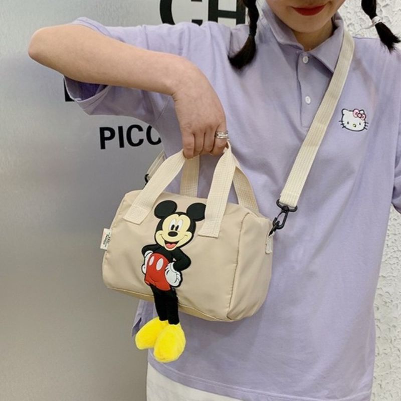 NAOMI - Mickey Esthella Sling Bag- Tas Import Boneka Lucu Wanita / Anak 4 Color Cantik Tas Slempang Mickey Mouse Cute Tas Traveling - tas anak kartun