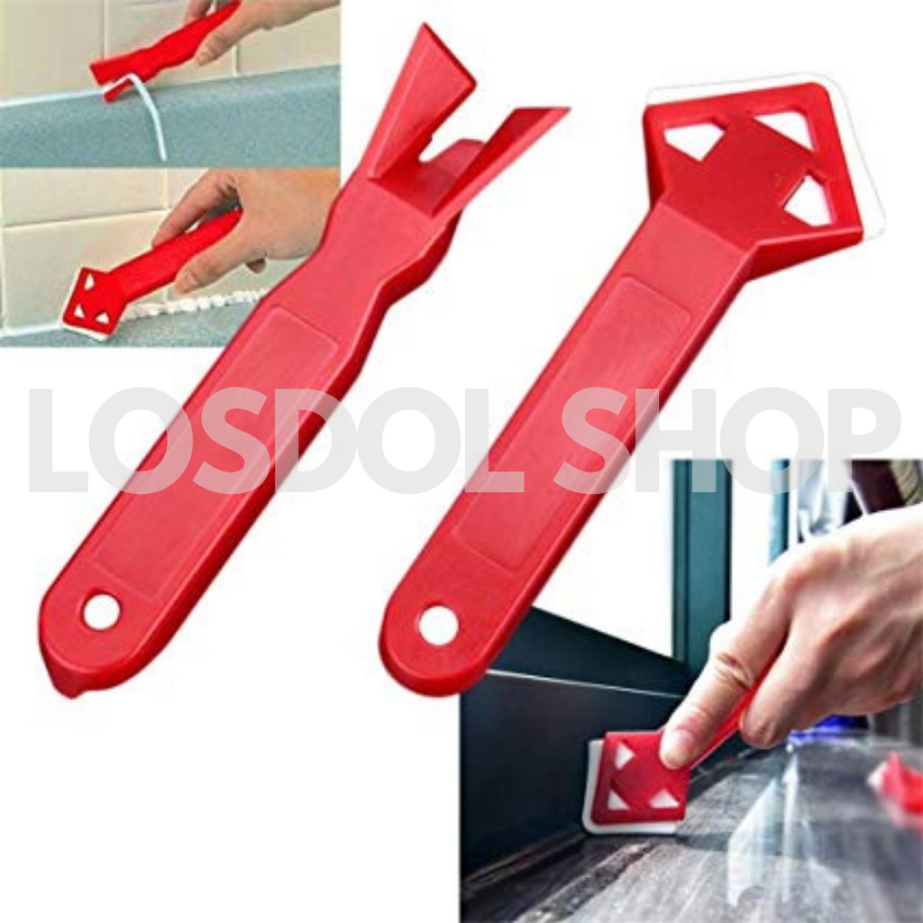 Balight 2 in 1 Alat Pembersih Perapi Lem Silikon Sealant Tool Scraper / Alat Perapi Lem Silikon