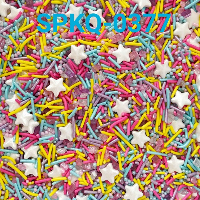 

SPKQ-0377 SPRINKLES SPRINKLE SPRINKEL 250GR PELANGI BINTANG STAR DISKON GEDE