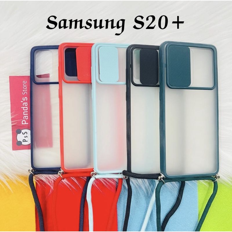 Samsung S20+ Softcase dove sliding camera + Tali Laynard [Premium]