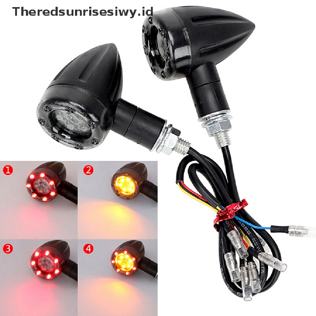 (Theredsunrisesiwy.Id) Lampu Sein Led Motor Amber+Red Turn Signal Lamp