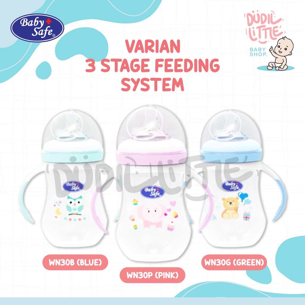 BABY SAFE 3 STAGE FEEDING SYSTEM BOTTLE 250 ML WN30