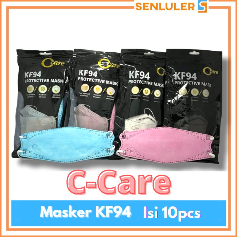 Masker KF94 C-Care 10 Pcs Sky Blue & Pink