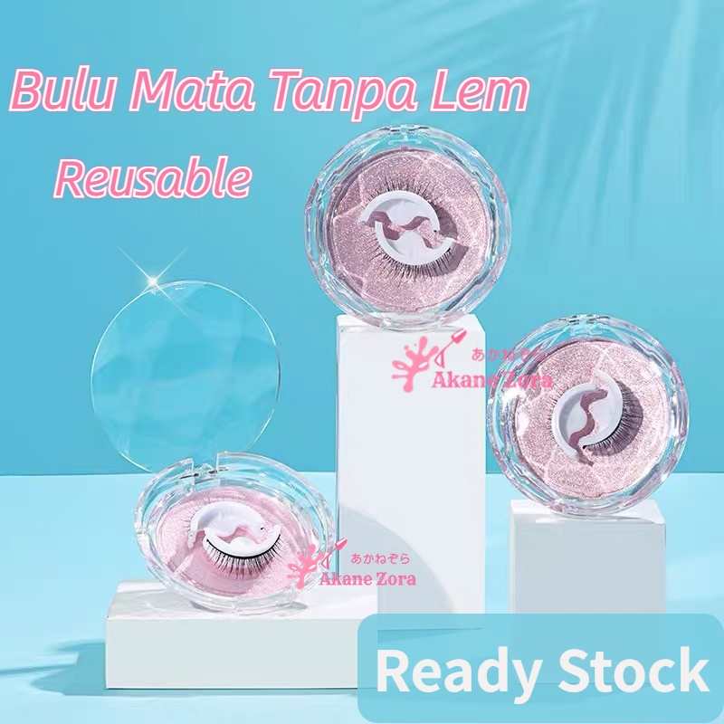 Akane Zora Bulu Mata Palsu Tanpa Lem Natural/Lem Bulu Mata Palsu / Bulu Mata Eyelash Extension Lembut/ Bulu Mata Extension/ Bulu Mata Magnet Natural