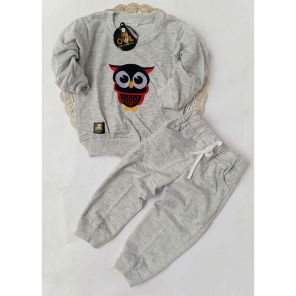 Set Long Jogger owl Abu XL babyterry