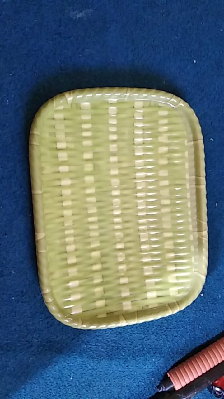 Piring Melamin Persegi Motif Rotan Unica W-7509