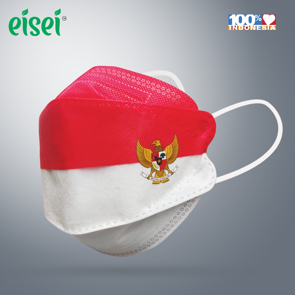 Jual EISEI Merah Putih Special Edition 4Ply Masker Surgical Mask Isi 20 ...