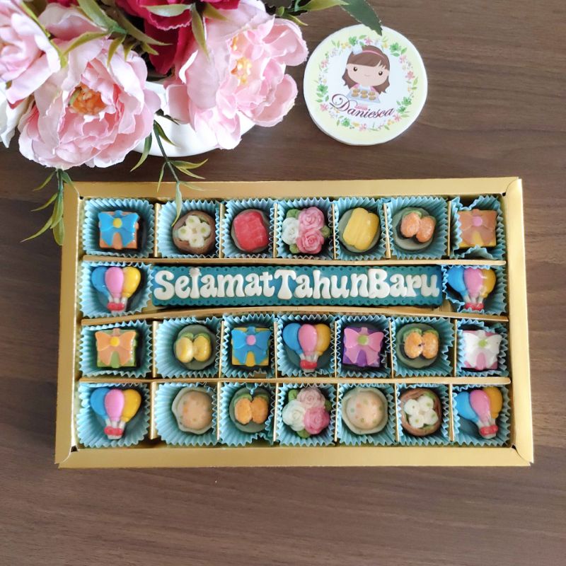 

.S28B Chocolate Gift Coklat Ucapan selamat tahun baru (ds bgr)