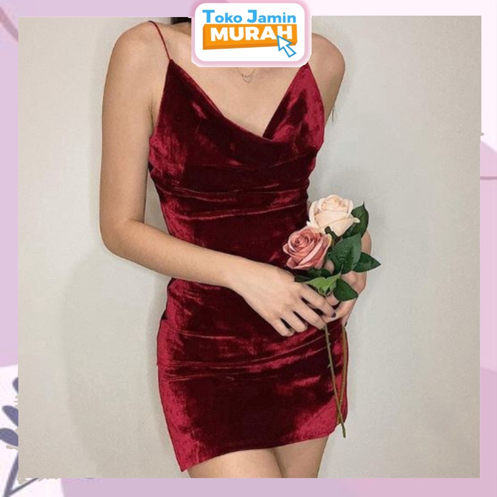 TJM BJ172 Baju Wanita Mini Dress Elegant Dress Korean Fashion