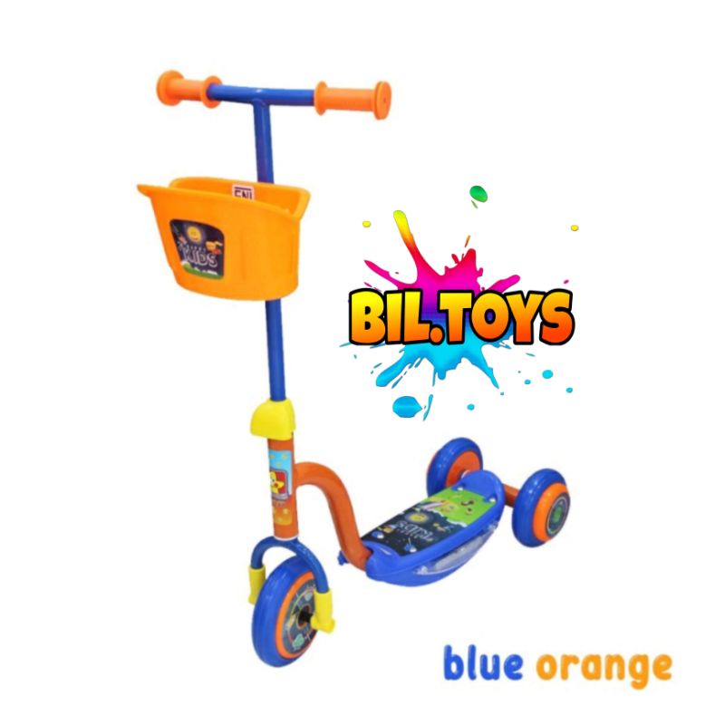 SCOOTER ANAK, OTOPED / OTOPET MAINAN SKUTER LAMPU DAN LAGU ANAK RODA 3 SKUTER MUSIK S-01