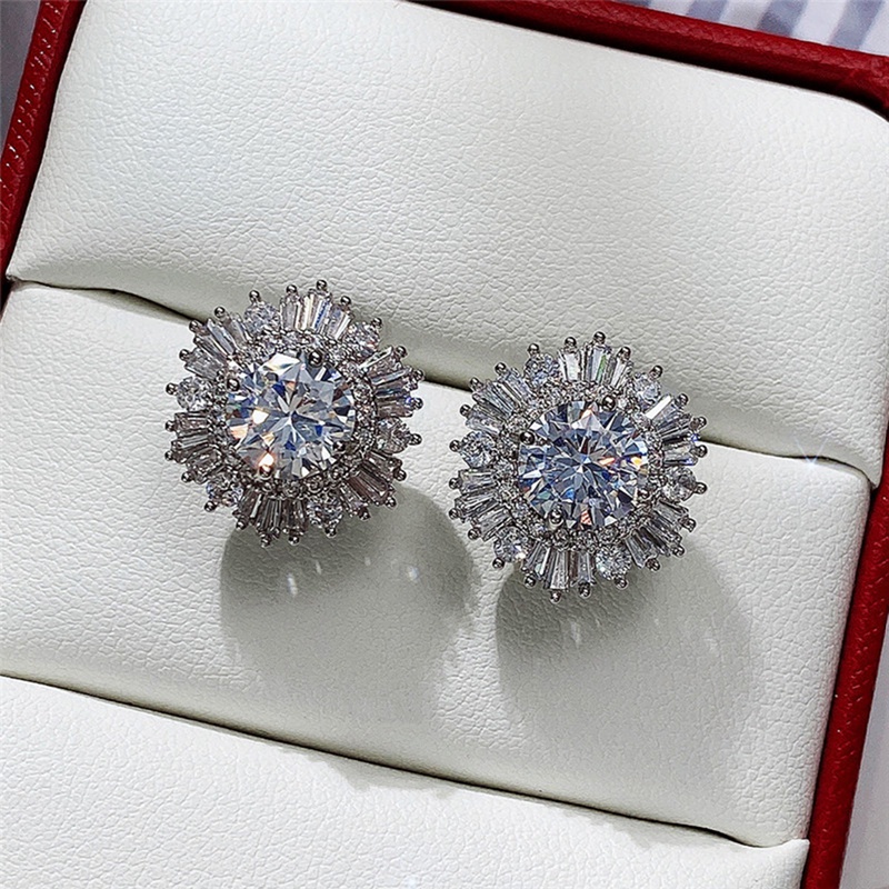 Anting Stud Cubic Zirconia Untuk Wanita