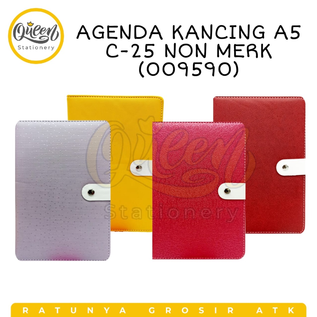AGENDA KANCING A5 C-25 NON MERK (009590)/AGENDA TALI/NOTEBOOK BESAR/BUKU AGENDA BESAR