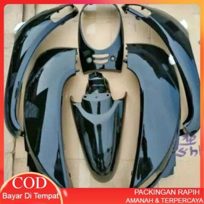 Cover Body Halus Honda Scoopy Fi 2013 2017 Hitam.