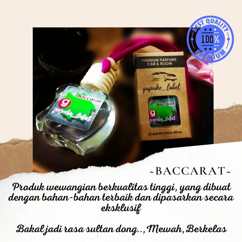 Parfum Mobil Dan Ruangan Mewah Aroma Baccarat Premium 100% Original