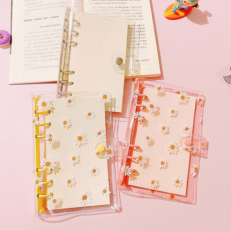 INS Daisy Flower Transparent A5 A6 Binder Album Photo Album Photocards Holder Loose-leaf Binder Cover