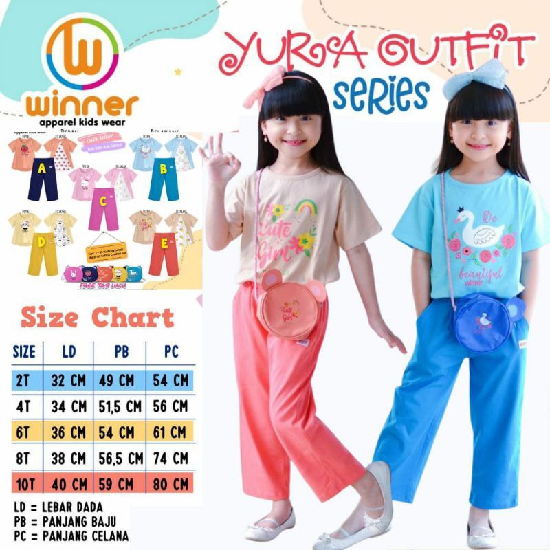 Yura Set Gemeez By Winner, Setelan Anak 2-10 Tahun,Winner Kids