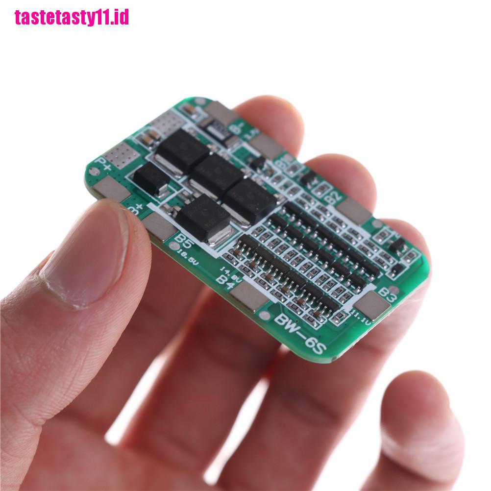 Papan Pelindung BMS PCB 6S 15A Untuk 6 Pak 18650 Li-ion Lithium