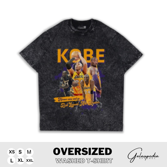 Oversized Washed T-shirt / Kobe Bryant washed tees / kaos oversize stonewash / sandwash / acid wash