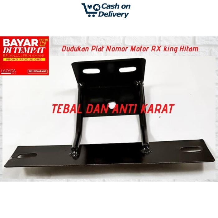 COD Dudukan Plat Nomor Motor Hitam Yamaha Rx King Variasi