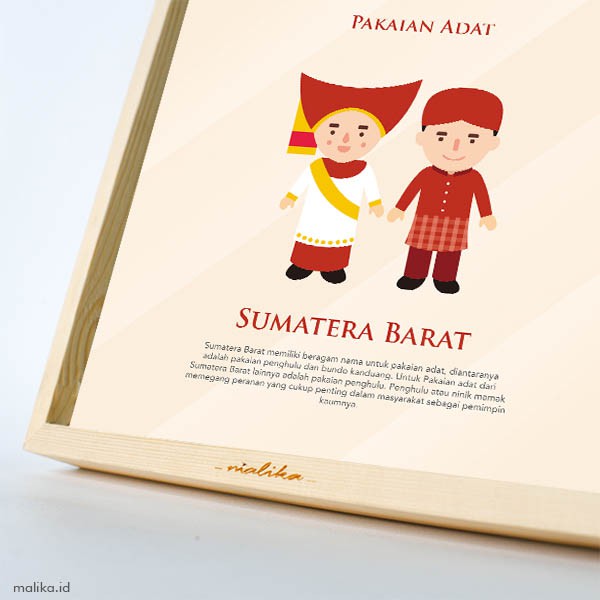 Hiasan Dinding Anak Infografis Pakaian Adat Sumatera Barat Shopee Indonesia