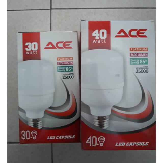 Lampu LED Capsule jumbo ACE 30watt dan 40 watt
