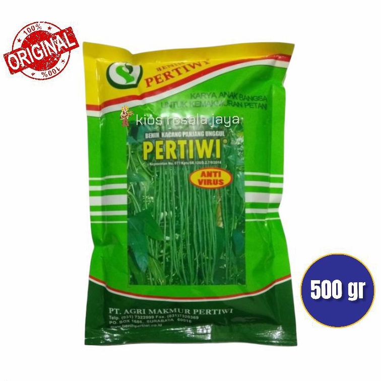 Benih Bibit Kacang Panjang PERTIWI Anti Virus 500 Gram
