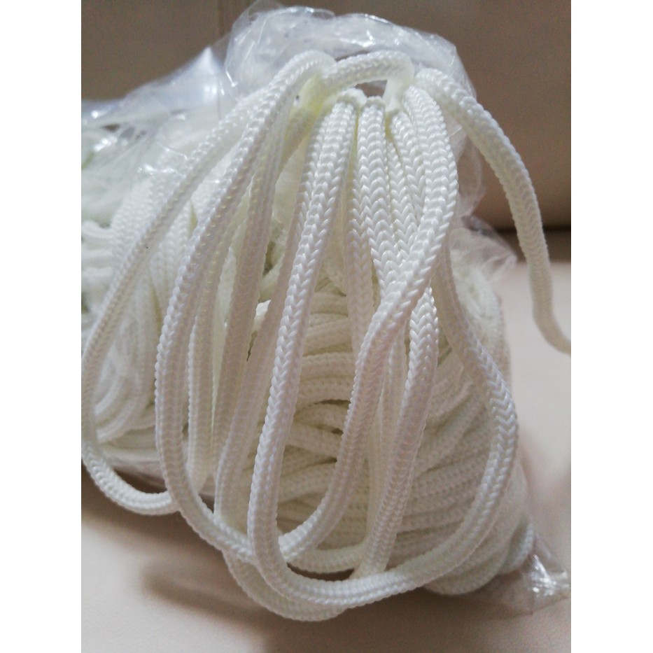 Tali tas paper bag paperbag talikur shopping bag 3 mm putih METERAN