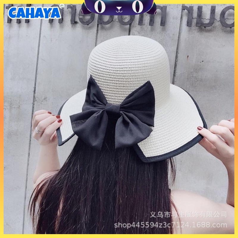 CAHAYA Topi Pantai Wanita Bunga Pelindung UV - Summerhat Pantai Import T78