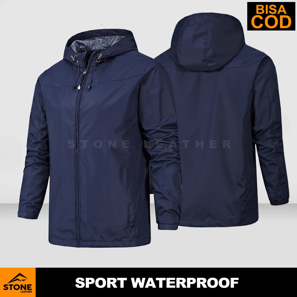 Jaket Taslan Pria Outdoor Sport Waterproof