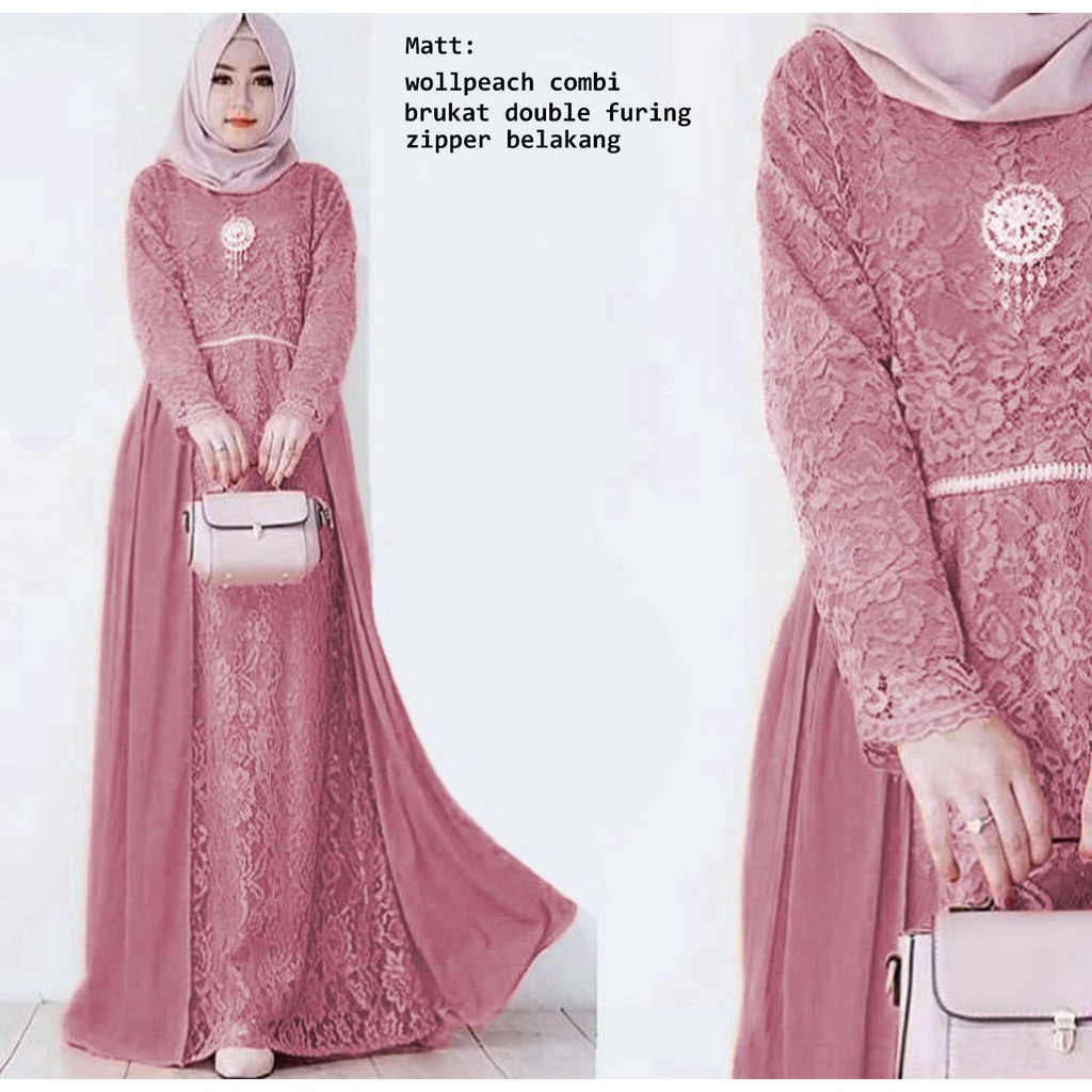 Maxy Glamour gamis  wanita murah fashion muslim casual 