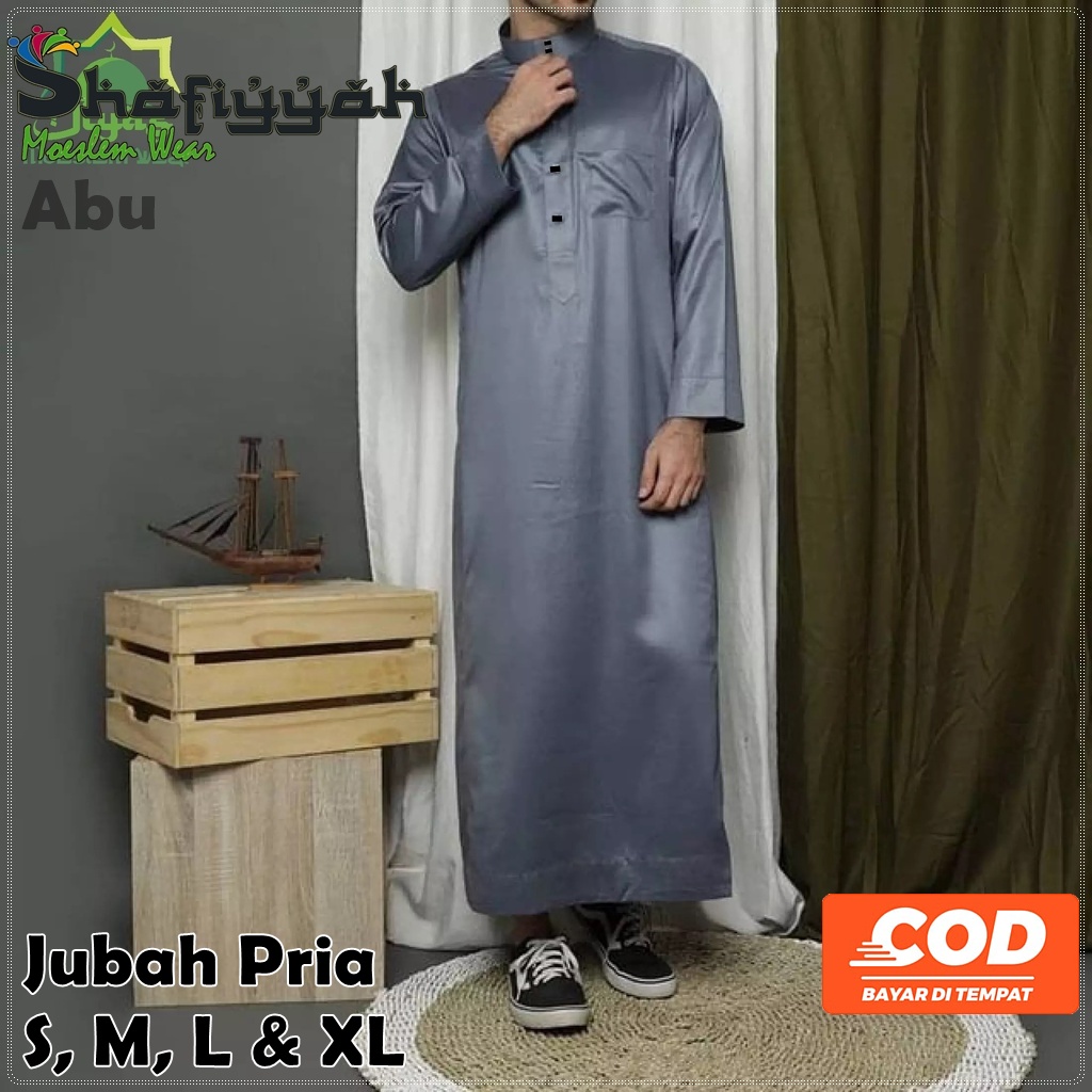 Jubah Muslim POLOS Gamis Pria Dewasa Original AL Fadhil -  setelan koko kurta pakistan - jubah madin