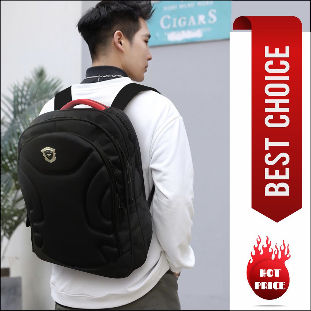 Tas Ransel Laptop Bagpack Punggung Model Emboss Bahan Tebal Untuk Pria Wanita Unisex - PG 10