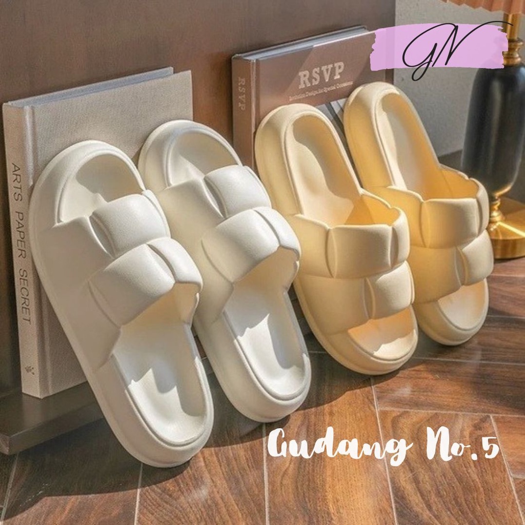 GN-6608-A1 Sandal Jelly Sandal Slop Korea Import Jelly Soft Slipper Anti slip Elastic Empuk PVC