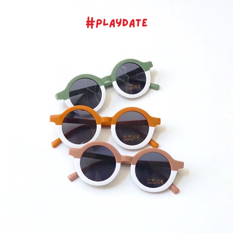 Kacamata Anak Gaya Fashion Anak Sunglasses Anak Bayi Laki Laki Perempuan Kids Baby Balita Anti UV OOTD Anak Kaca Mata Bulat Anak Kekinian