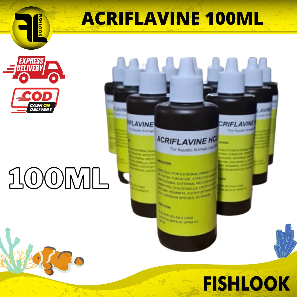 Acrivlafine Acriflavine HCL BPC 100ML obat cair ikan hias cupang guppy