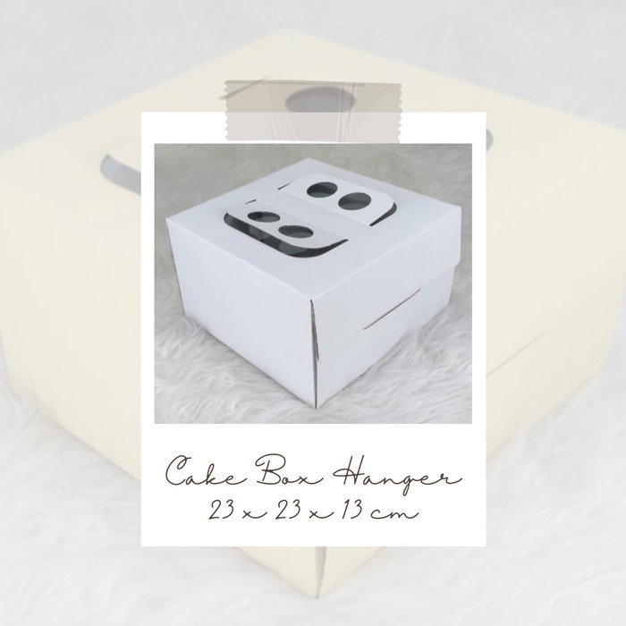 

NEW Dus - Kardus - Kotak Kue - Ulang Tahun - Cake Box 23 x 23 x 13 cm - Putih