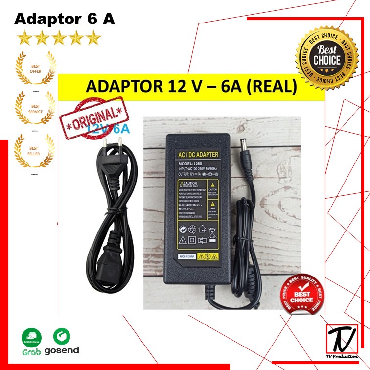 Adaptor Pompa 12V DC - 3A/5A/6A/8A/10A (Real)