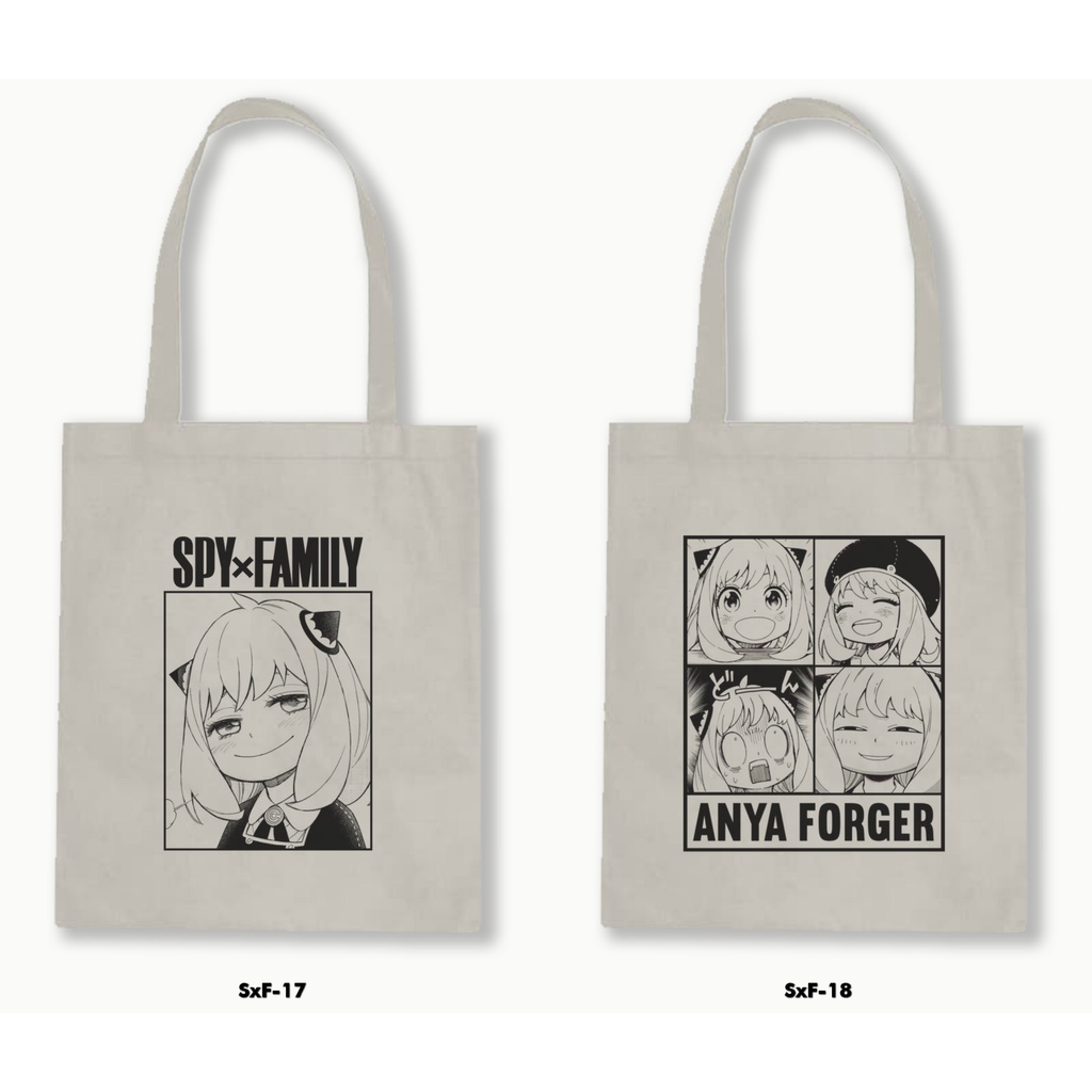 TOTE BAG BLACU - ANIME / MANGA - SPY X FAMILY .01