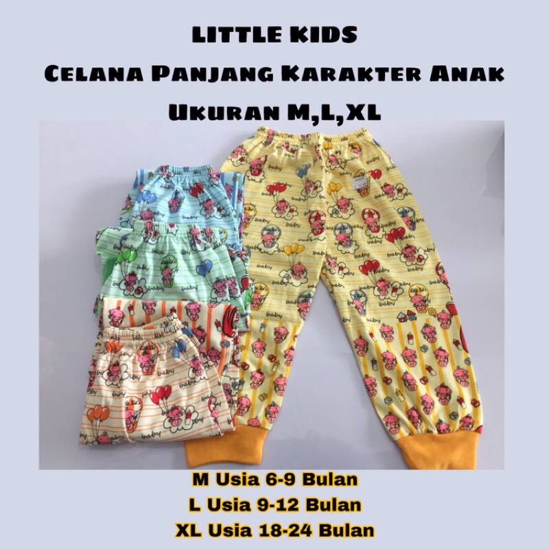 LITTLE KIDS Celana Panjang Print Ukuran M,L&XL