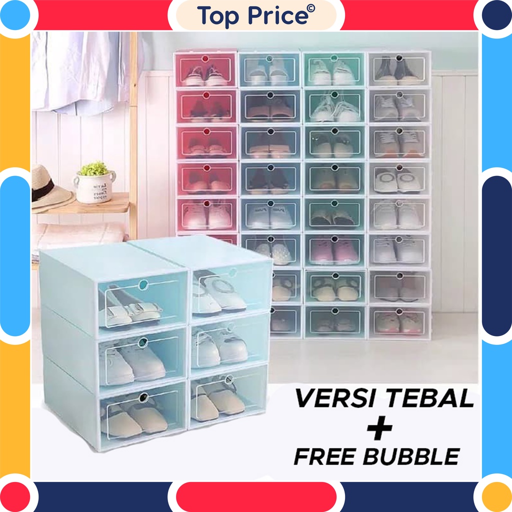 Kotak Sepatu Lipat Serbaguna (BAHAN TEBAL) / Tempat Penyimpanan Sepatu Sandal / Shoes Storage Box U36 / U158